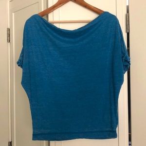 Blue short sleeve casual top.